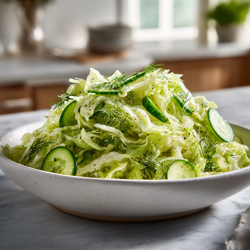 Green Cabbage Cucumber Salad: A Refreshing Cabbage Cucumber Salad Recipe 5 Dishfeast green cabbage cucumber salad featured