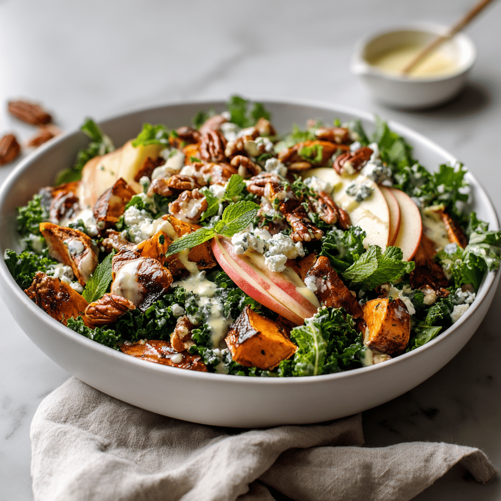 Harvest Salad with Lemon Thyme Dressing 5 Dishfeast harvest salad lemon thyme dressing featured