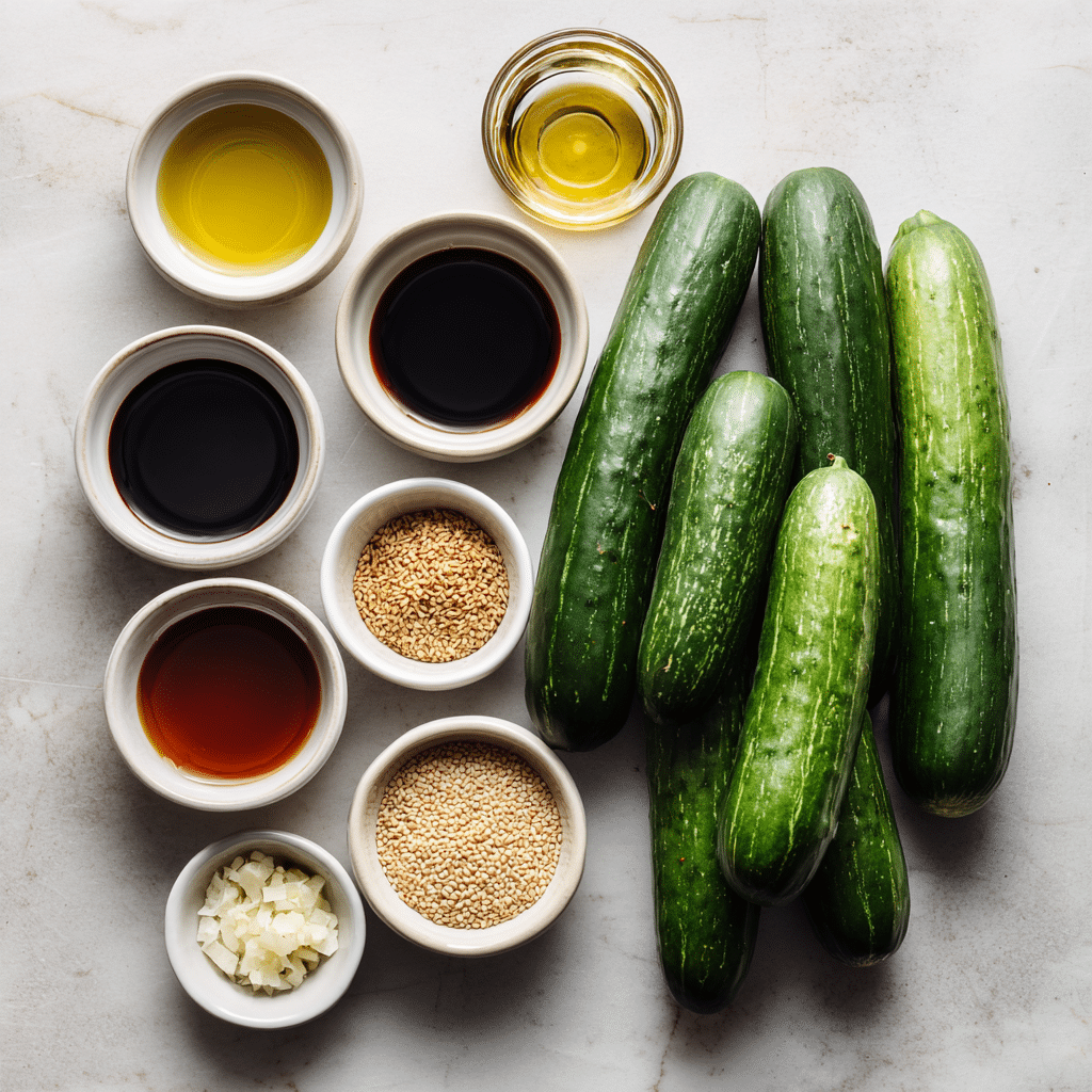 Dishfeast healthy asian cucumber salad ingredients