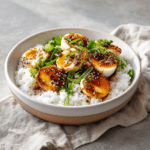 Dishfeast mayak eggs served with rice