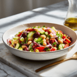 Dishfeast mediterranean bean salad featured