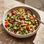 Dishfeast mediterranean bean salad serving