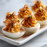 Dishfeast spicy deviled eggs party serving