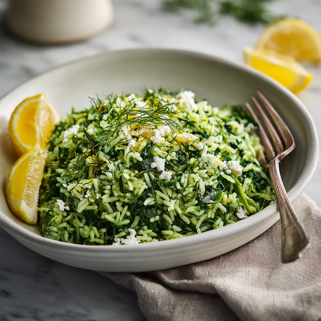 Spinach Rice Recipe – Healthy Rice and Veggie Dinner You’ll Love 5 Dishfeast spinach rice featured