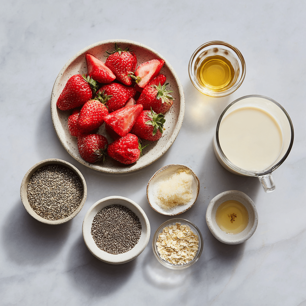 Strawberry Milkshake Chia Pudding Recipe 7 Dishfeast strawberry chia pudding ingredients