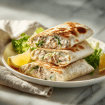 Tuna Melt Wrap Recipe for a Simple Healthy Lunch 6 Dishfeast tuna melt wrap serving