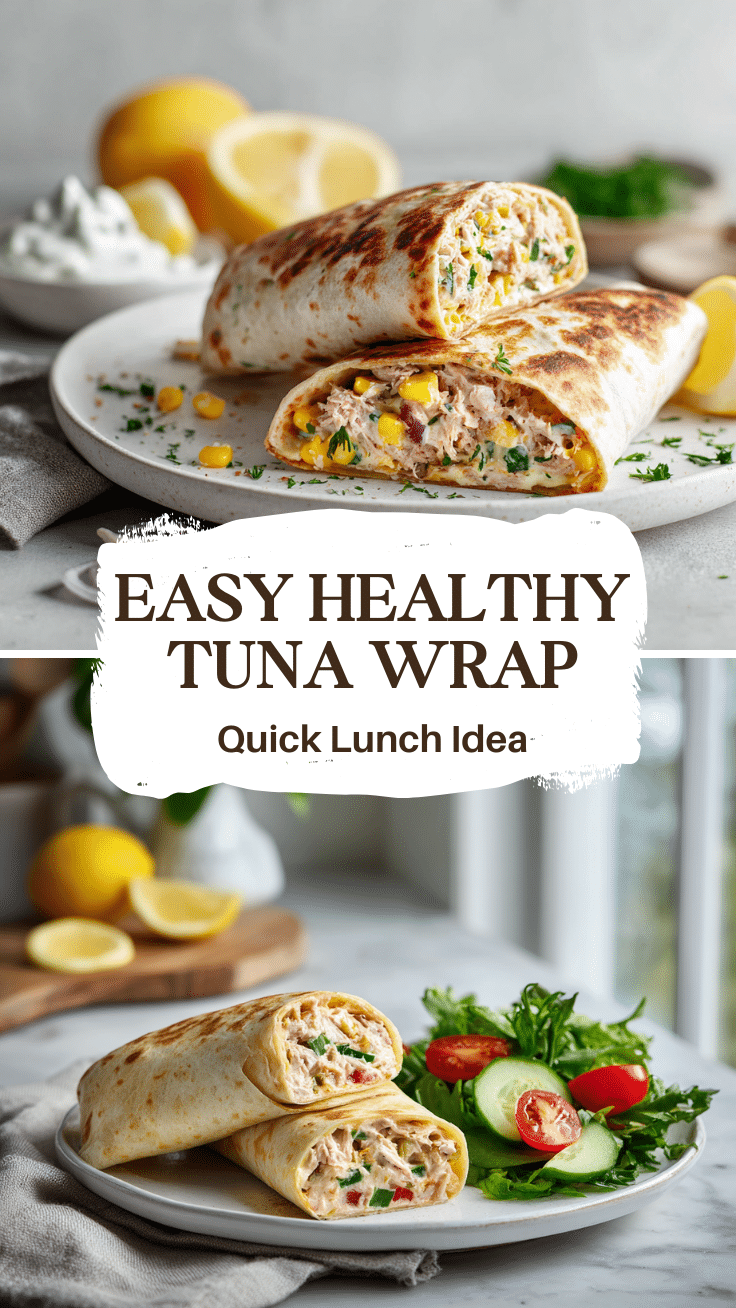 Tuna Melt Wrap: Simple Healthy Lunch With Tuna Ready in Minutes 6 Dishfeast Pin 14