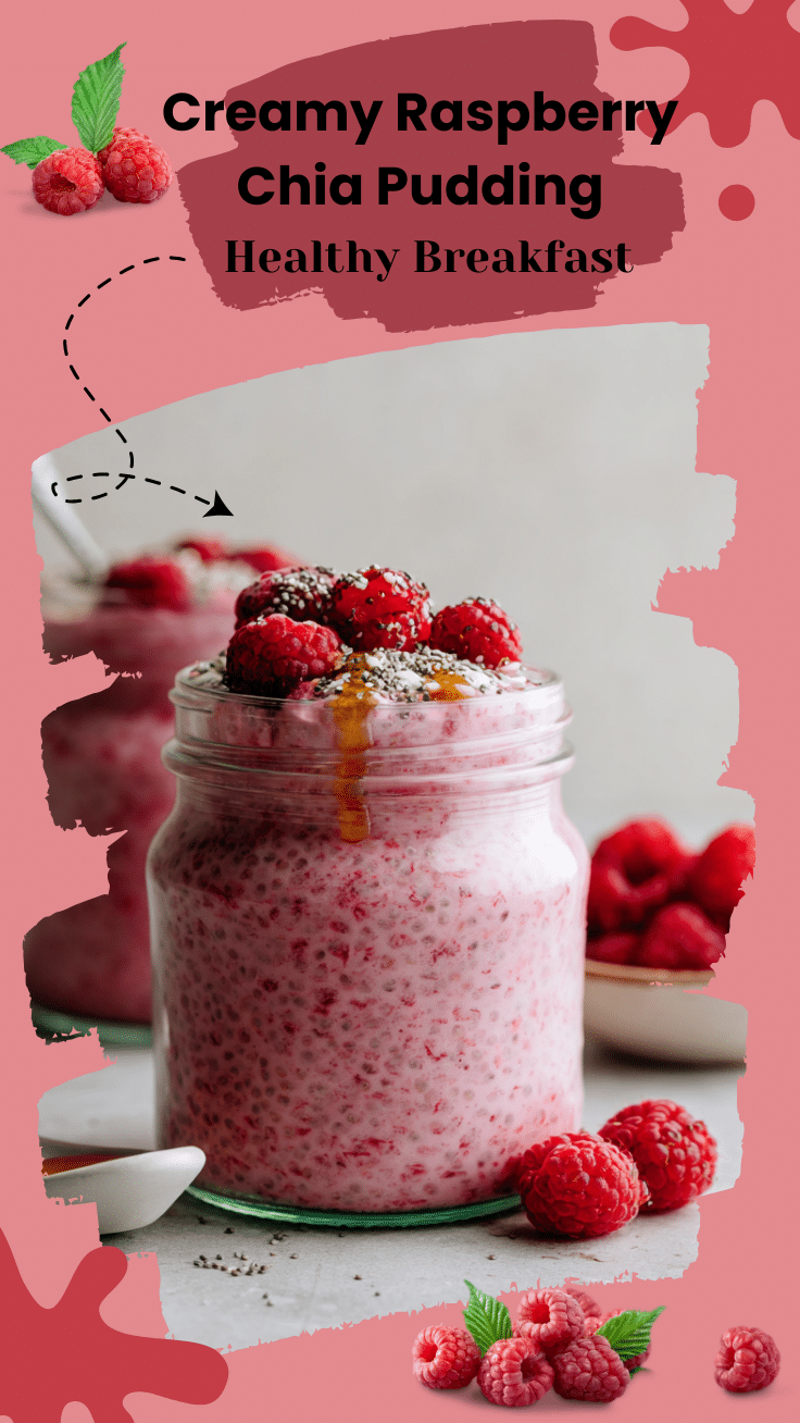 Raspberry Chia Pudding: A Simple Healthy Breakfast with Raspberries 6 Dishfeast Pin 17