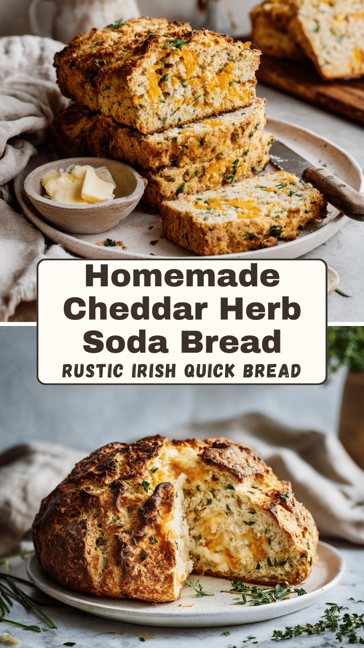 Savory Cheddar Herb Irish Soda Bread 6 Dishfeast Pin 18