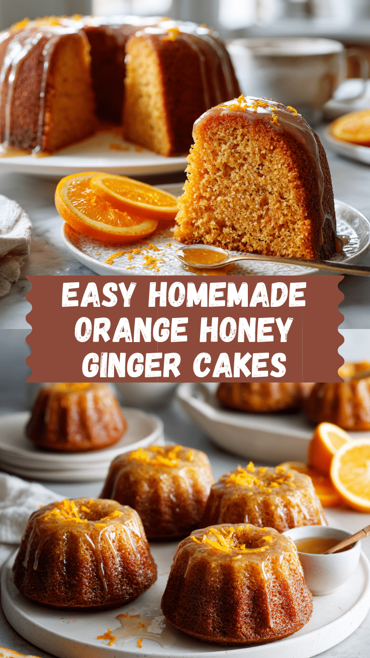 Orange Ginger Honey Cakes – Soft, Sweet Honey Cake Dessert 6 Dishfeast Pin 20