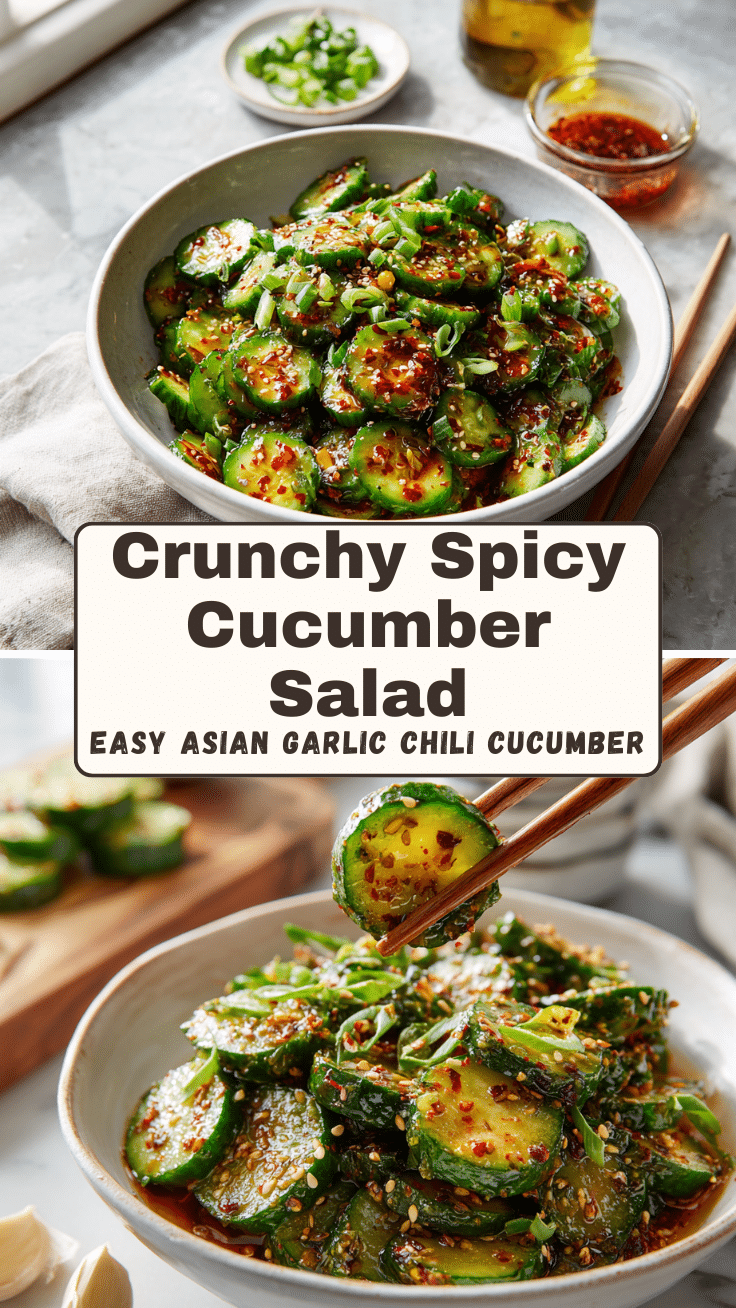 Spicy Cucumber Salad Recipe - Quick Korean-Style Crunchy Cucumber Salad 6 Dishfeast Pin 28
