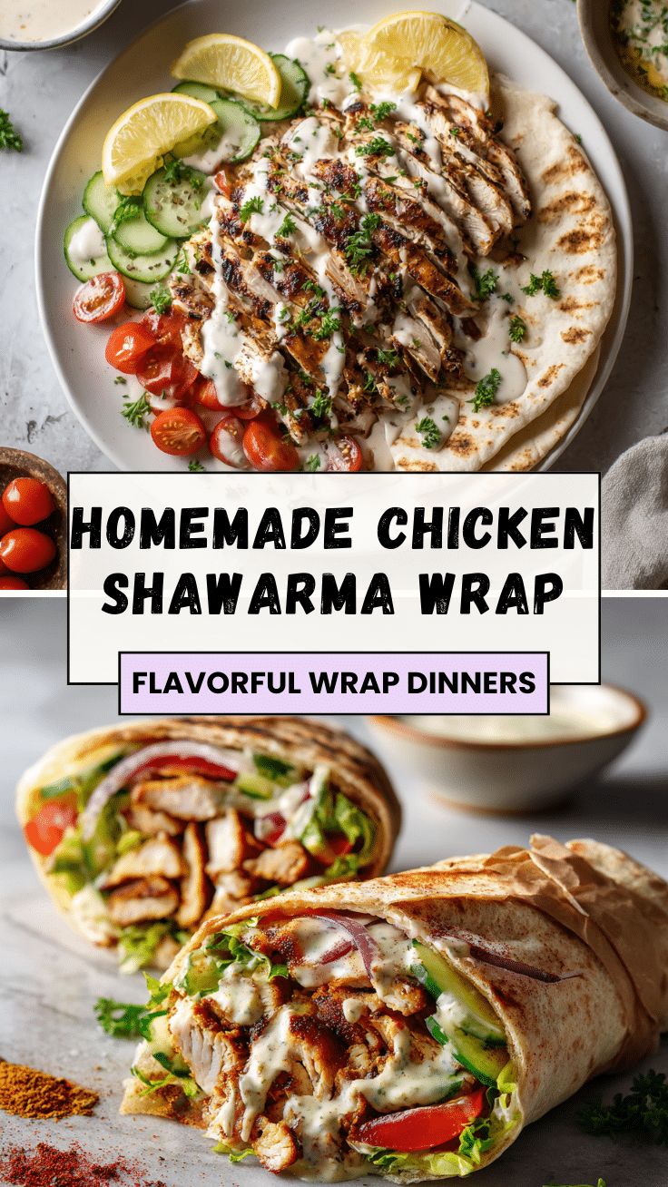 Chicken Shawarma with Garlic Sauce Recipe: Easy Homemade Mediterranean Dinner 6 Dishfeast Pin 32