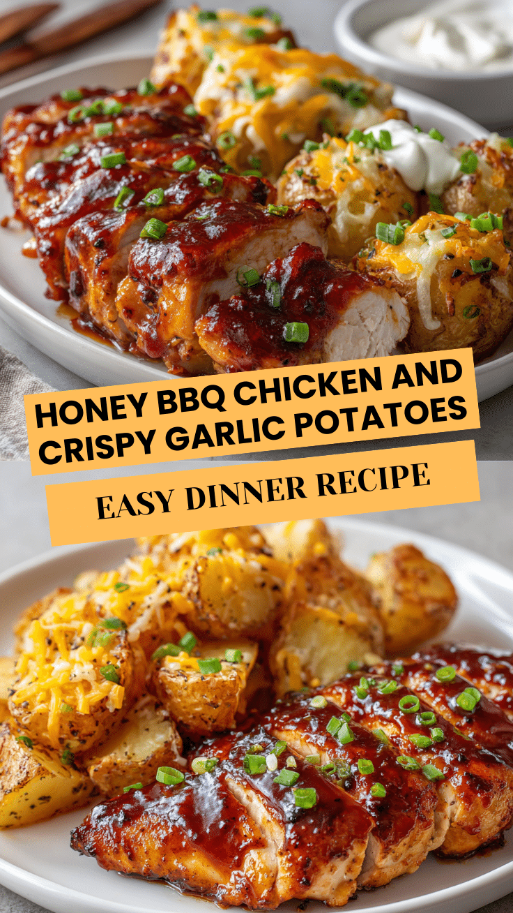 Honey BBQ Chicken & Garlic Parmesan Potatoes – Easy Weeknight Dinner for 2 6 Dishfeast Pin 36