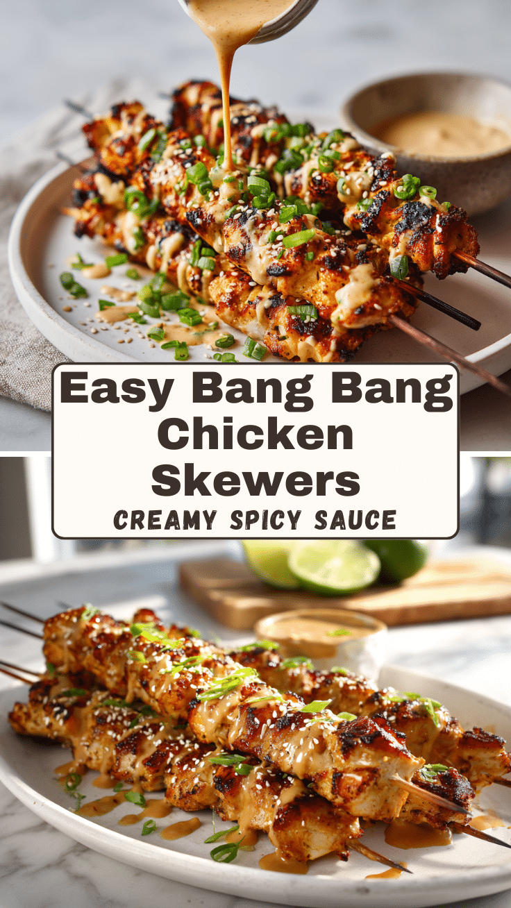 Easy Bang Bang Chicken Skewers: 20-Minute BBQ Chicken Skewer Recipe 6 Dishfeast Pin 38