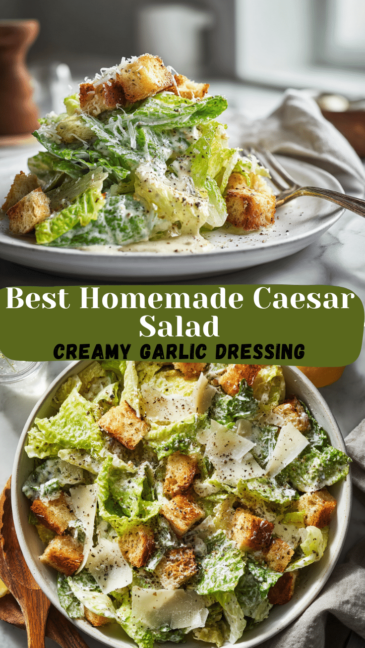 Best Caesar Salad Recipe – Homemade Classic With Creamy Dressing 6 Dishfeast Pin 39