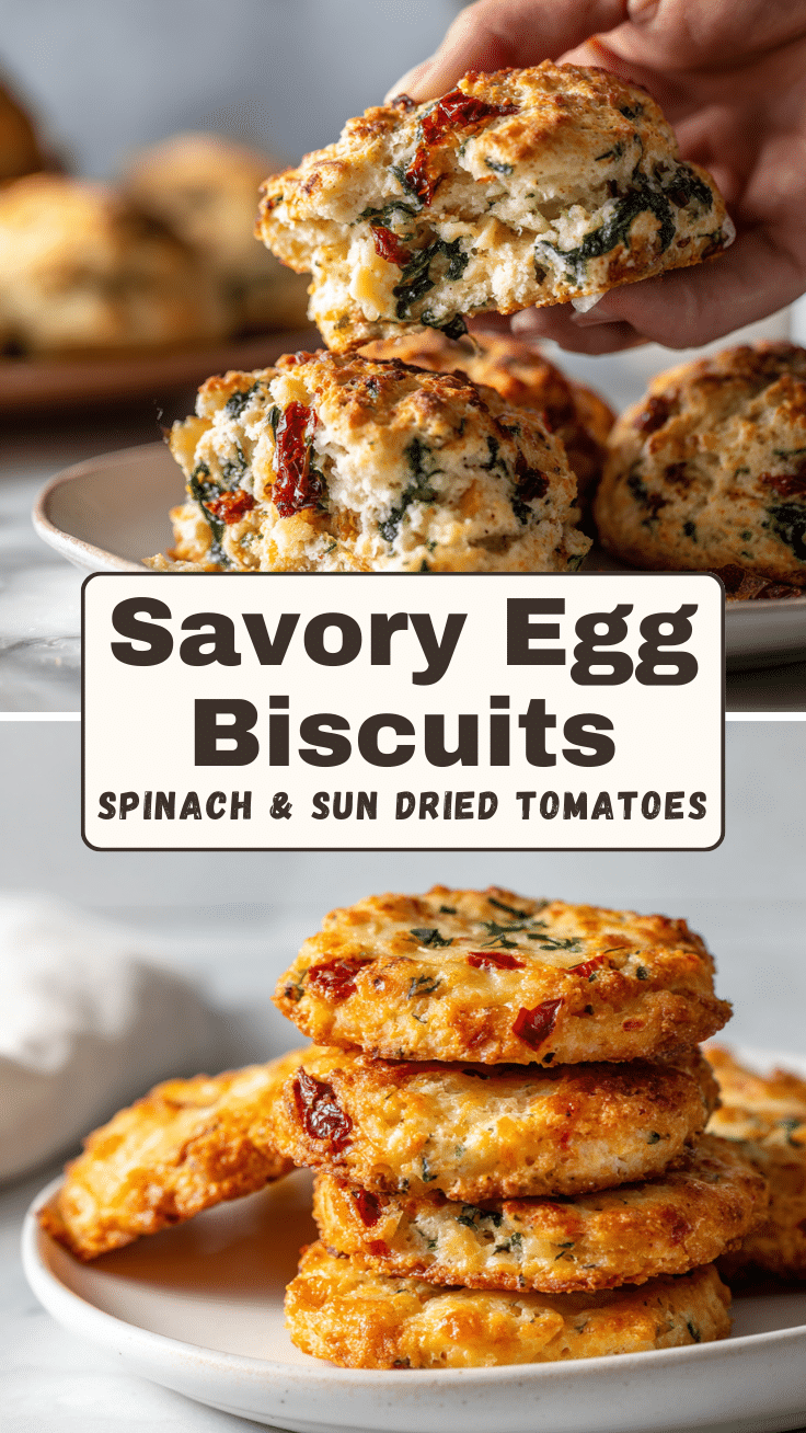 Sun Dried Tomato Egg Biscuits (Gluten Free) Easy Breakfast Recipe 6 Dishfeast Pin 49