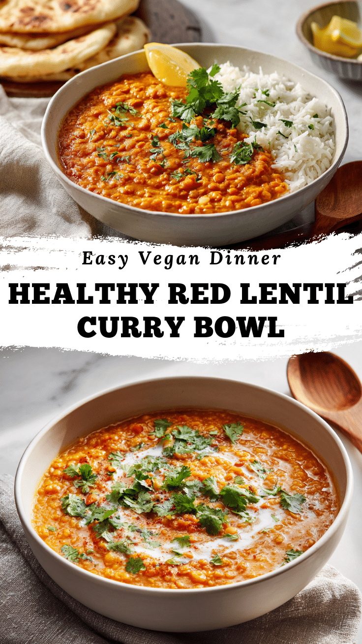 Spicy Red Lentil Curry Recipe – Healthy Vegan Dhal You Can Make Easily 6 Dishfeast Pin 52