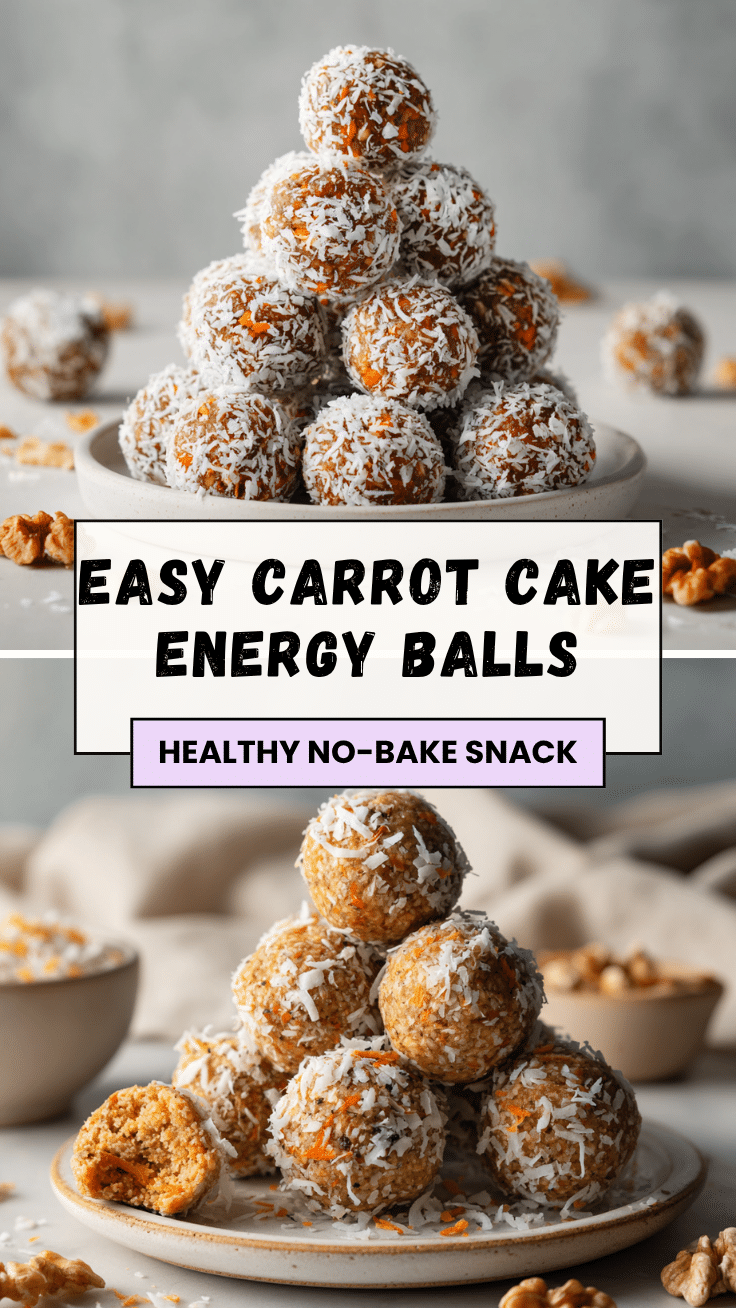 Carrot Cake Energy Balls Healthy Snack Recipe You Can Make in Minutes 6 Dishfeast Pin 53