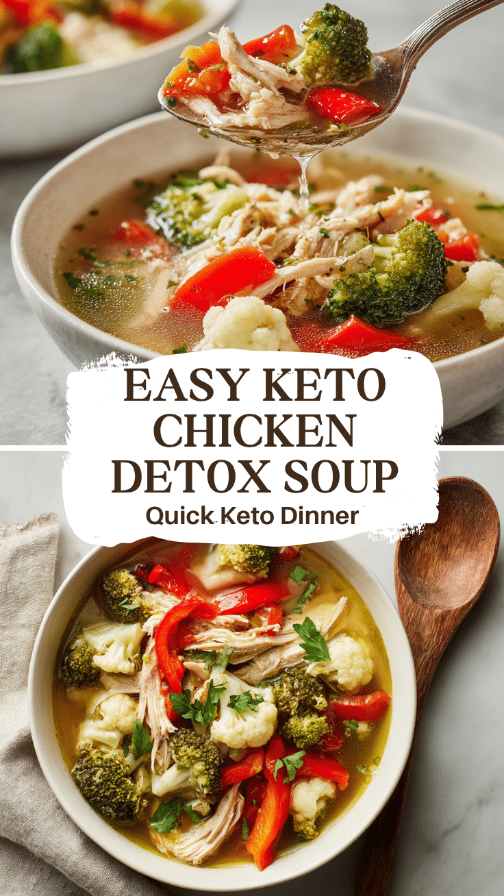 Healthy Detox Soup – Easy Keto Chicken Vegetable Soup Recipe 6 Dishfeast Pin 65