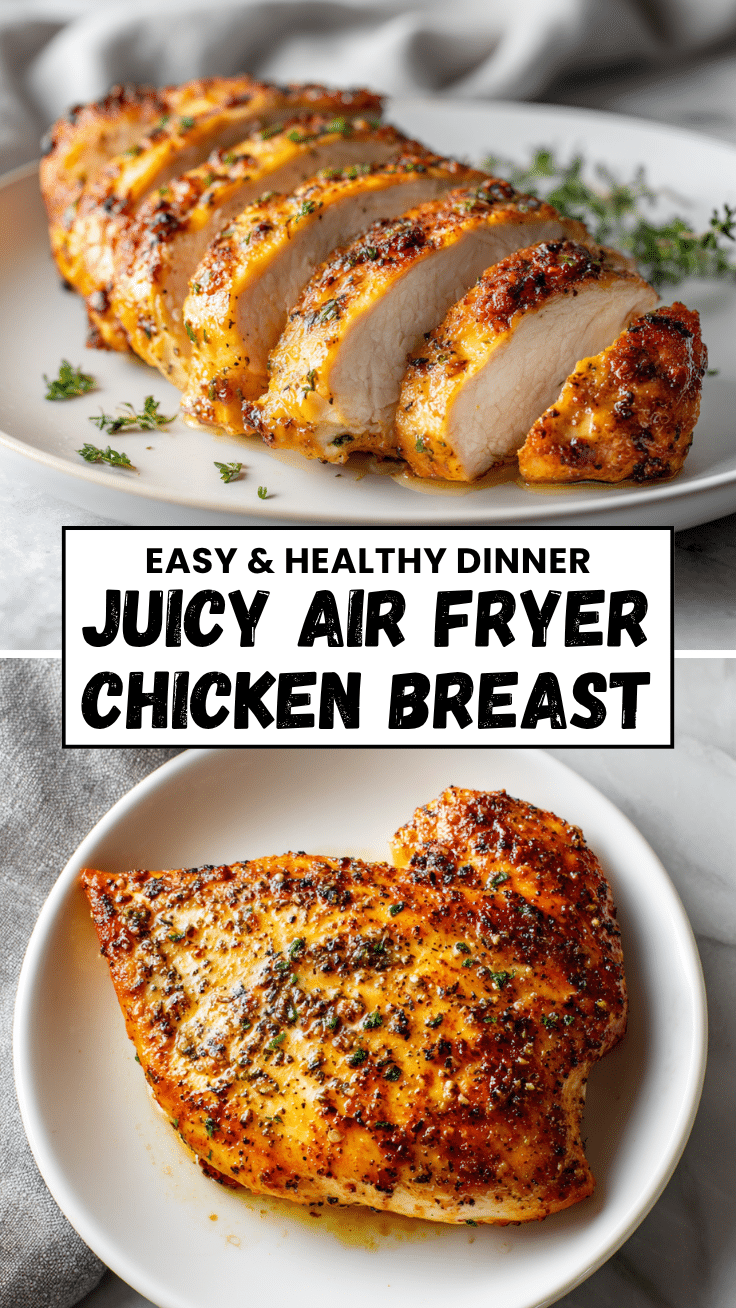 Air Fryer Chicken Breast Recipe – Tender & Juicy Every Time 6 Dishfeast Pin 68