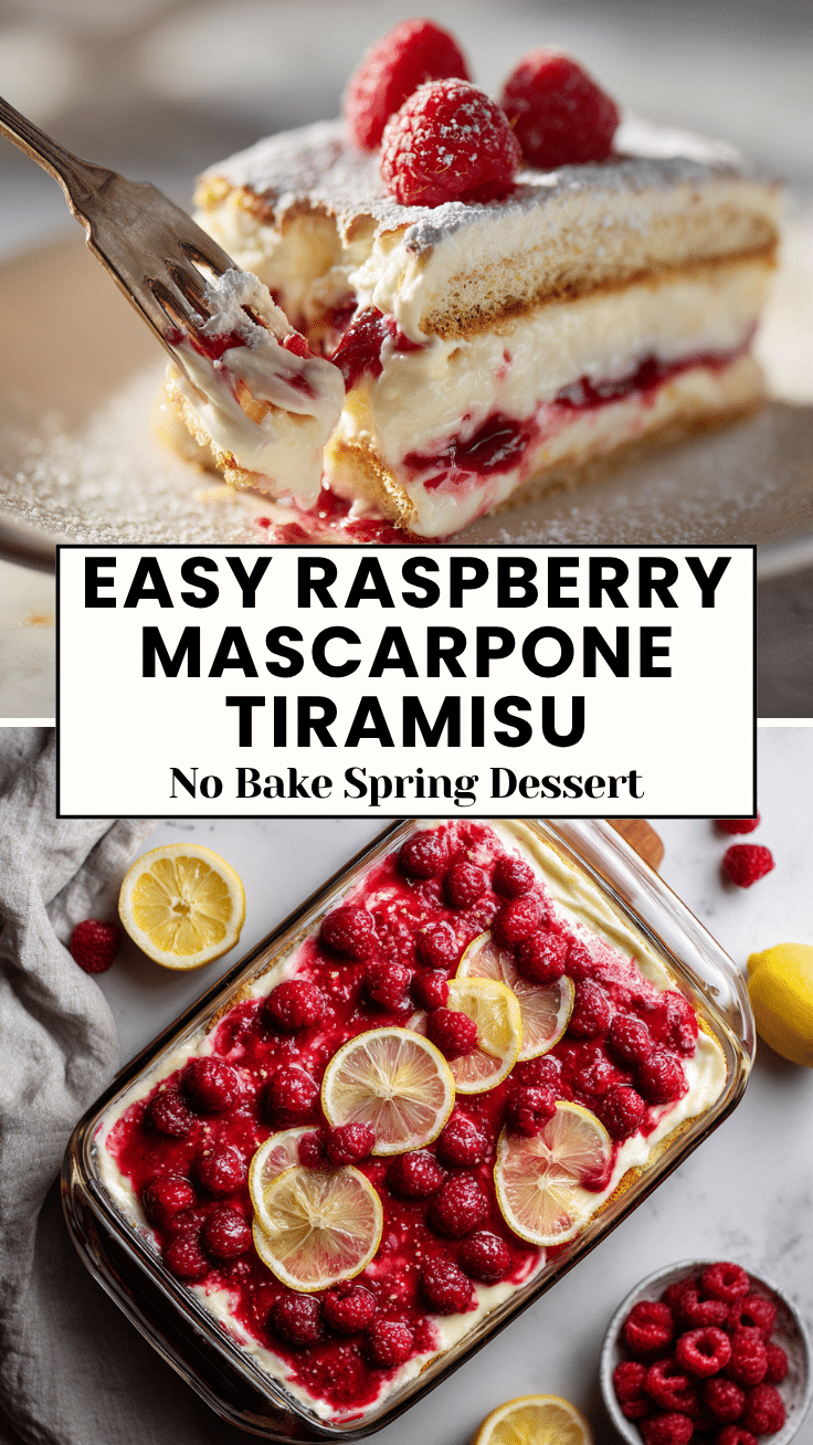 Fresh Raspberry Tiramisu Recipe – A Creamy Spring Dessert You’ll Love 6 Dishfeast Pin 76