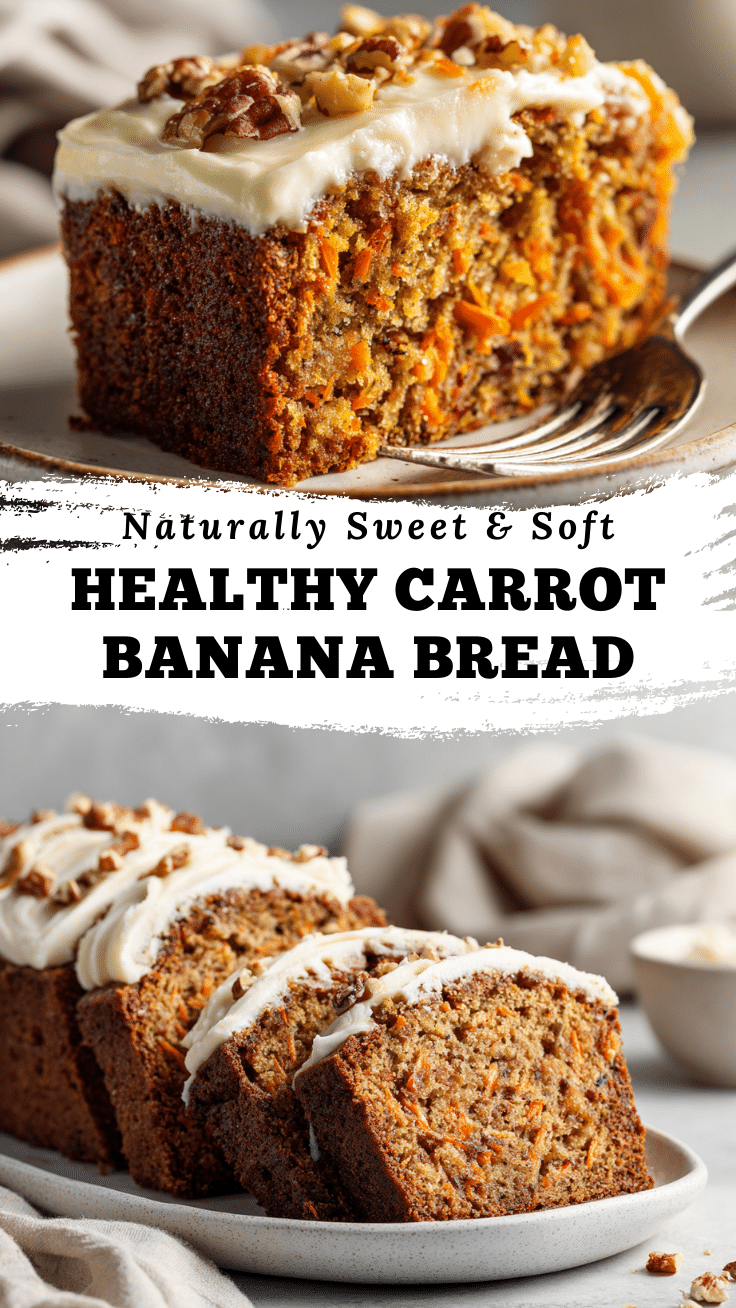 Carrot Cake Banana Bread Recipe – Healthy, Moist & Easy Autumn Favorite 2 Dishfeast Pin