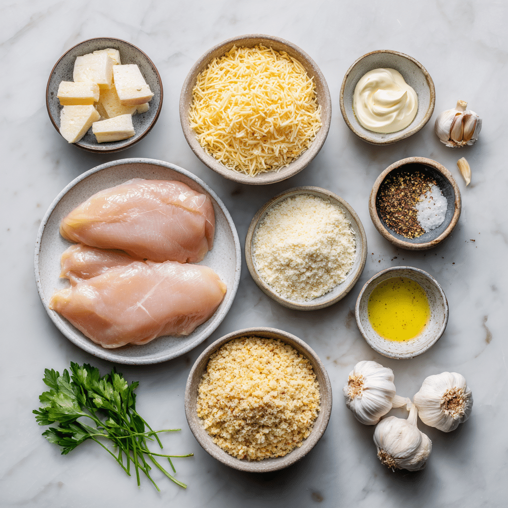 Air Fryer Parmesan Crusted Chicken Recipe – Crispy, Easy Dinner 7 Dishfeast air fryer parmesan chicken ingredients