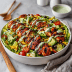 BBQ Chicken Skewer Salad: Fresh High Protein Summer Dinner 9 Dishfeast bbq chicken salad Featured