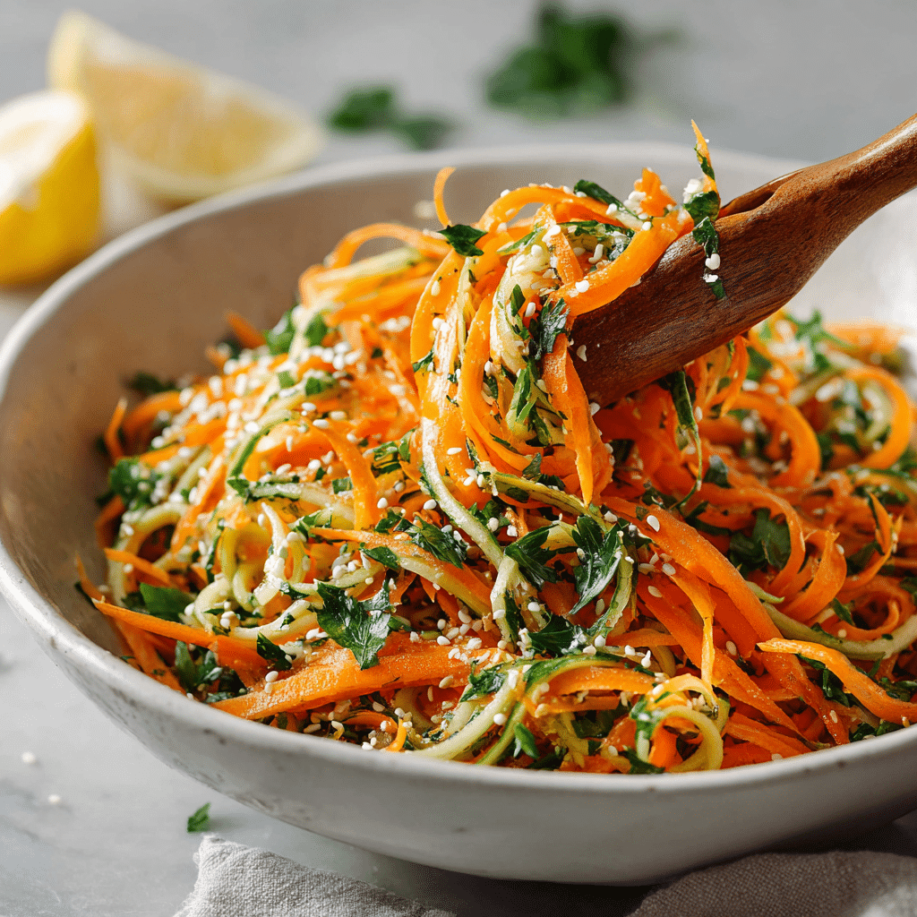 Dishfeast bcucumber carrot salad serving