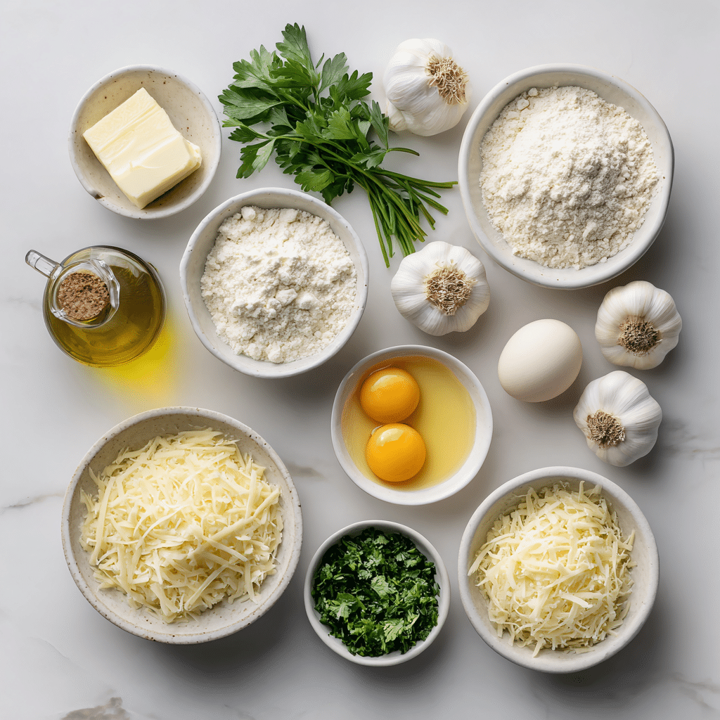 Dishfeast cheesy garlic rolls ingredients