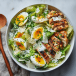 Healthy Caesar Salad with Grilled Chicken & Eggs – Low Carb Meal Prep 9 Dishfeast chicken caesar salad Featured