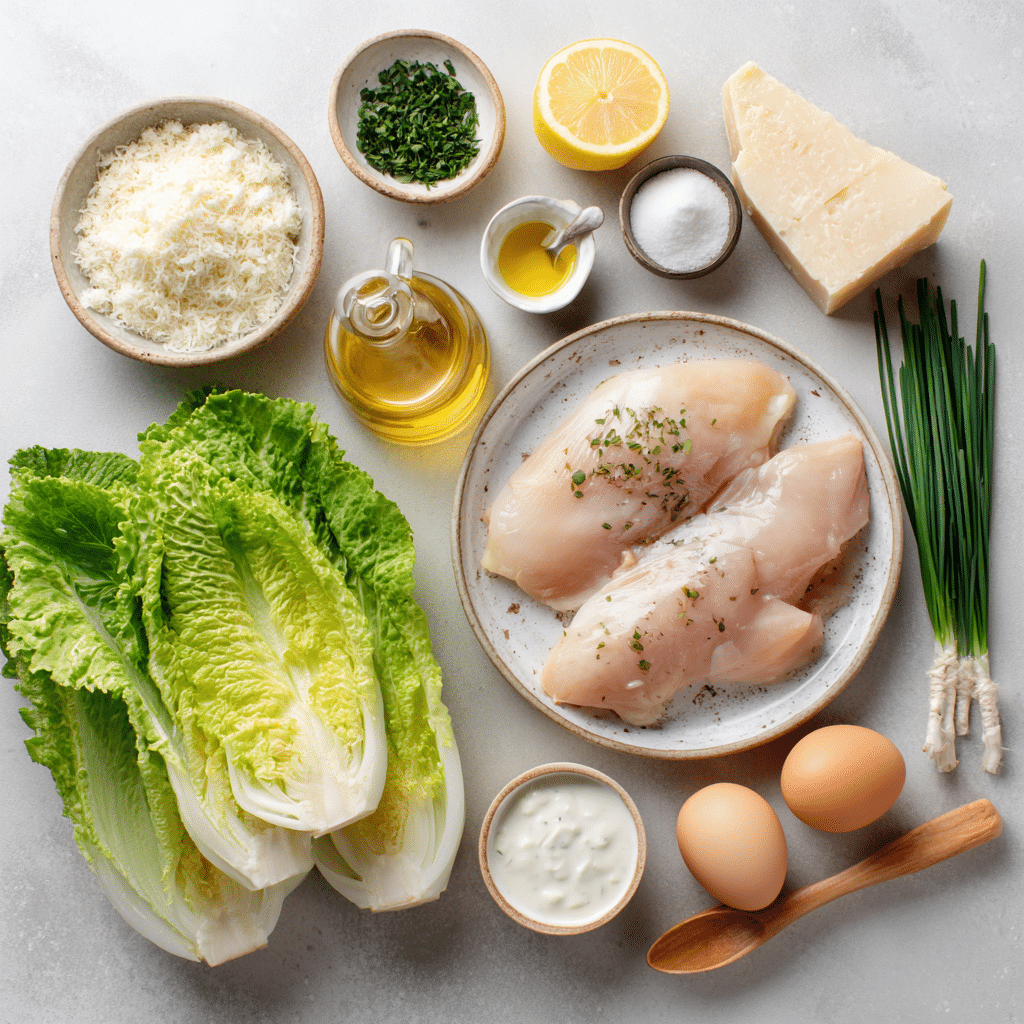 Healthy Caesar Salad with Grilled Chicken & Eggs – Low Carb Meal Prep 7 Dishfeast chicken caesar salad ingredients