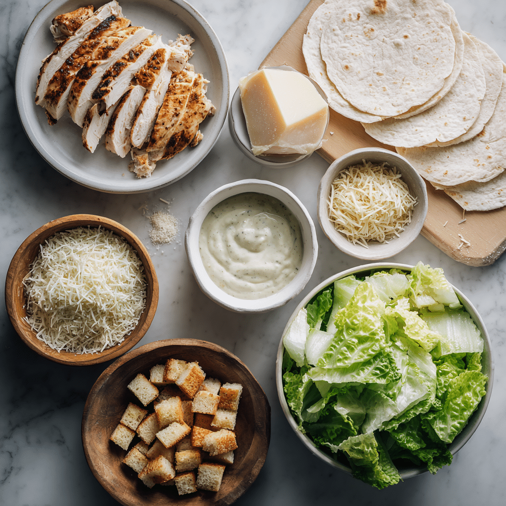 Chicken Caesar Wrap Recipe – Quick Easy Healthy Dinner Idea 7 Dishfeast chicken caesar wrap ingredients