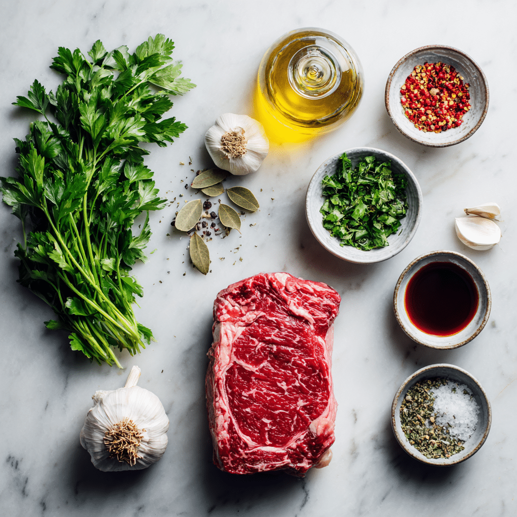Dishfeast chimichurri steak ingredients