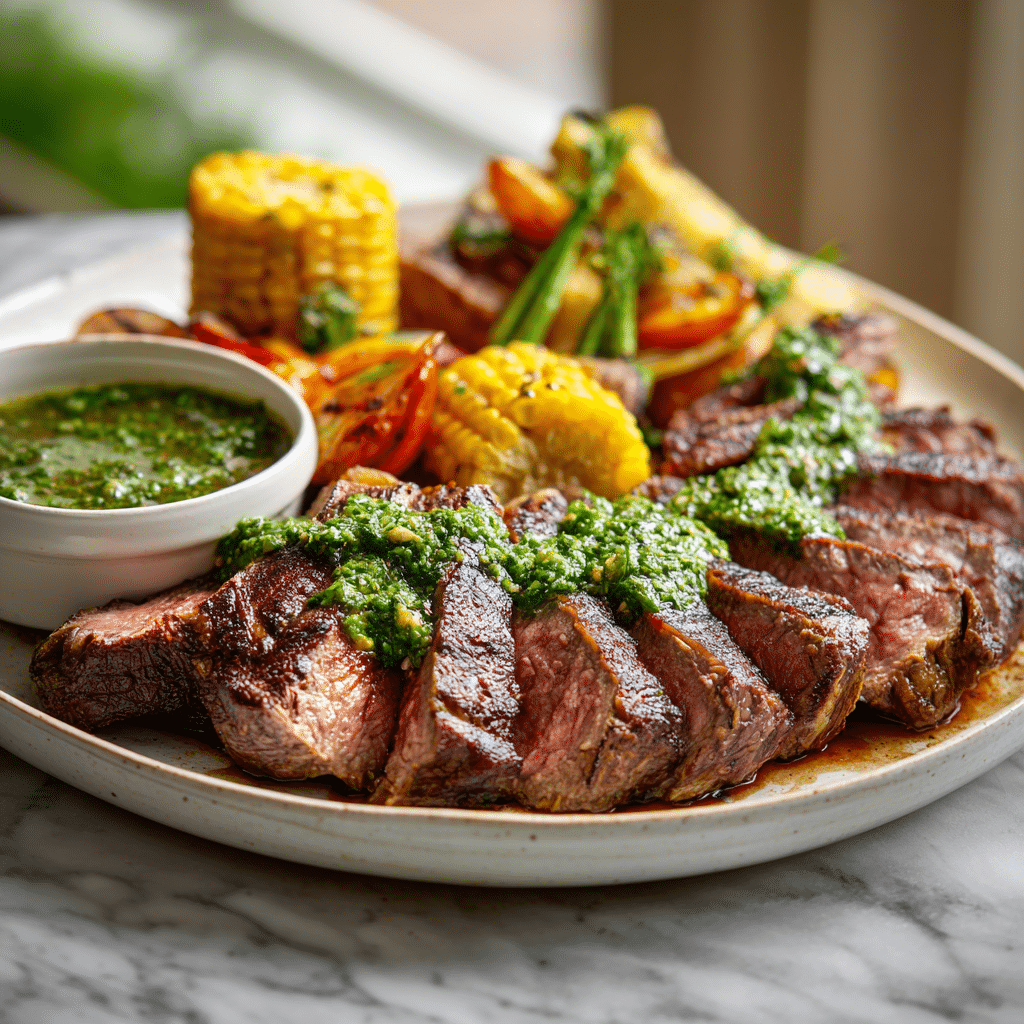 Dishfeast chimichurri steak serving