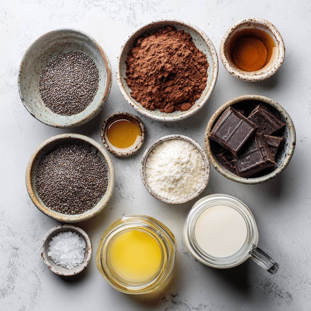 Dishfeast chocolate chia pudding ingredients