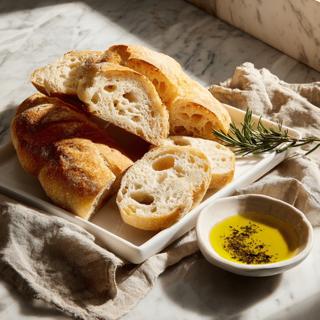 Dishfeast ciabatta bread serving