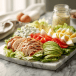 Cobb Salad Recipe High-Protein Salad – Classic Chicken Cobb Salad Guide 9 Dishfeast cobb salad serving