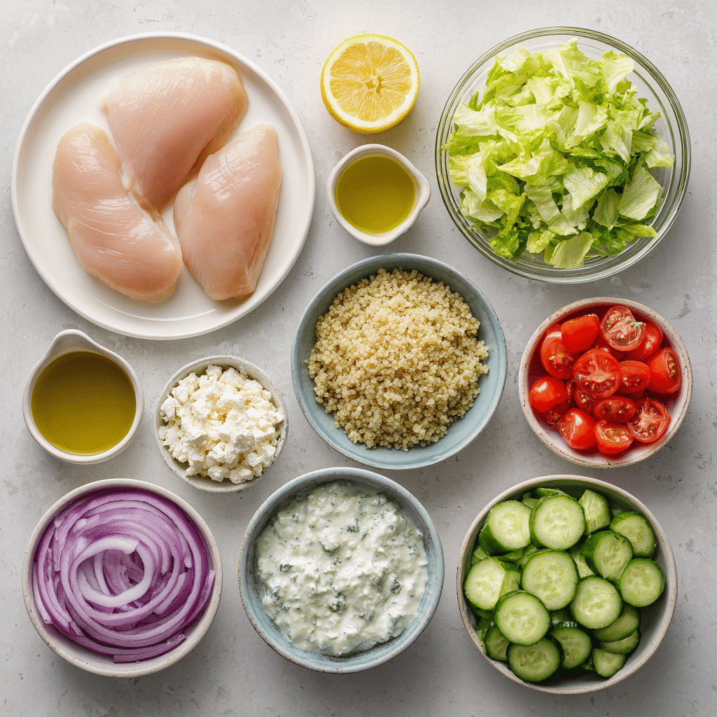 Dishfeast greek chicken bowls ingredients