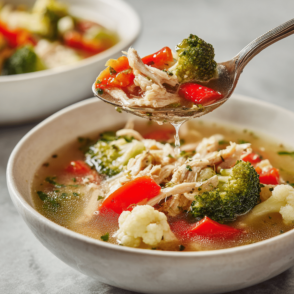 Healthy Detox Soup – Easy Keto Chicken Vegetable Soup Recipe 8 Dishfeast healthy detox soup serving