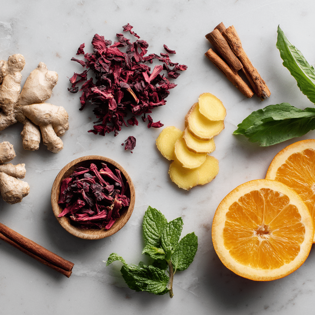 Hibiscus Tea Recipe with Ginger and Turmeric for a Healthy Drink 7 Dishfeast hibiscus tea ingredients