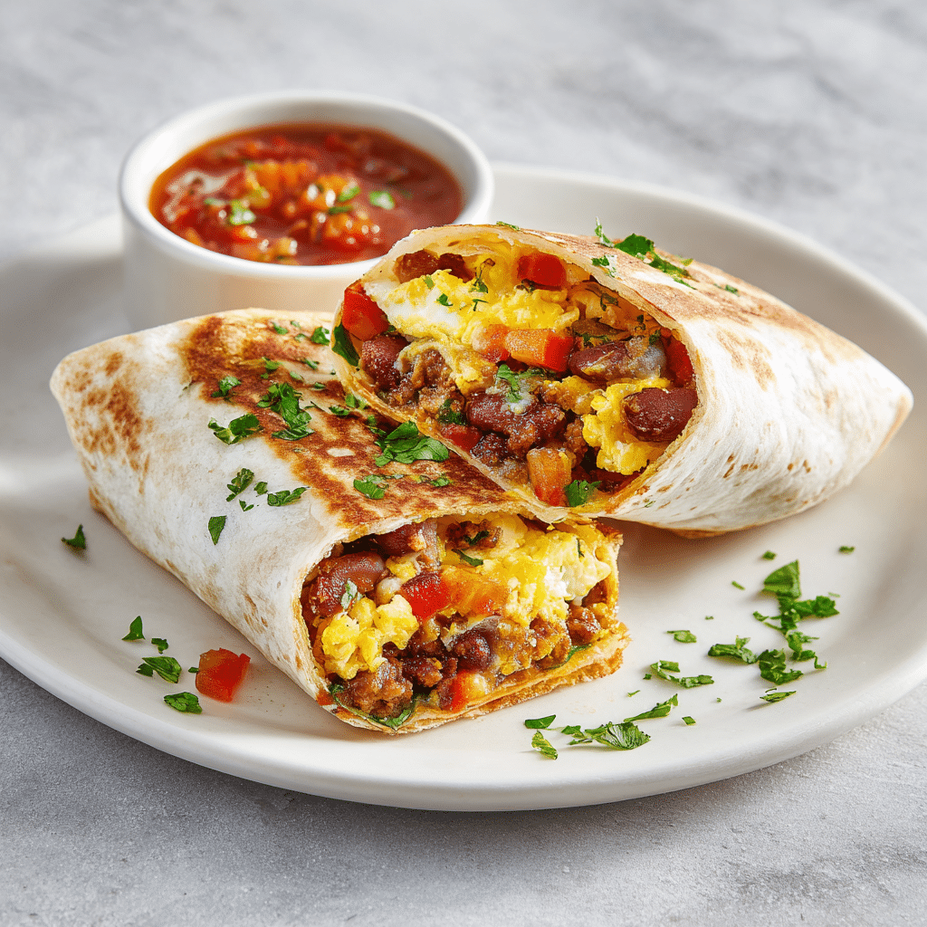 Dishfeast high protein breakfast burrito Serving