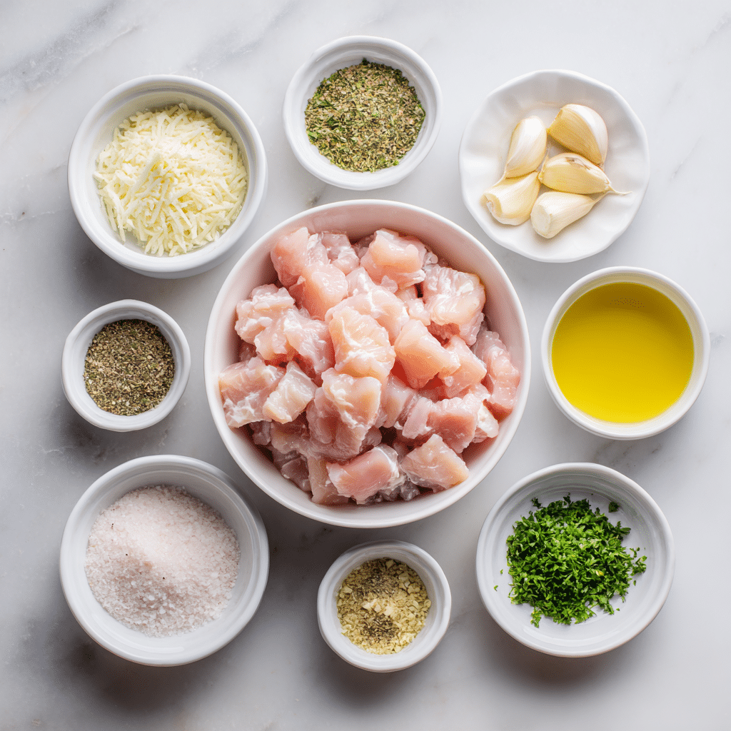 Dishfeast keto garlic parmesan chicken skewers ingredients