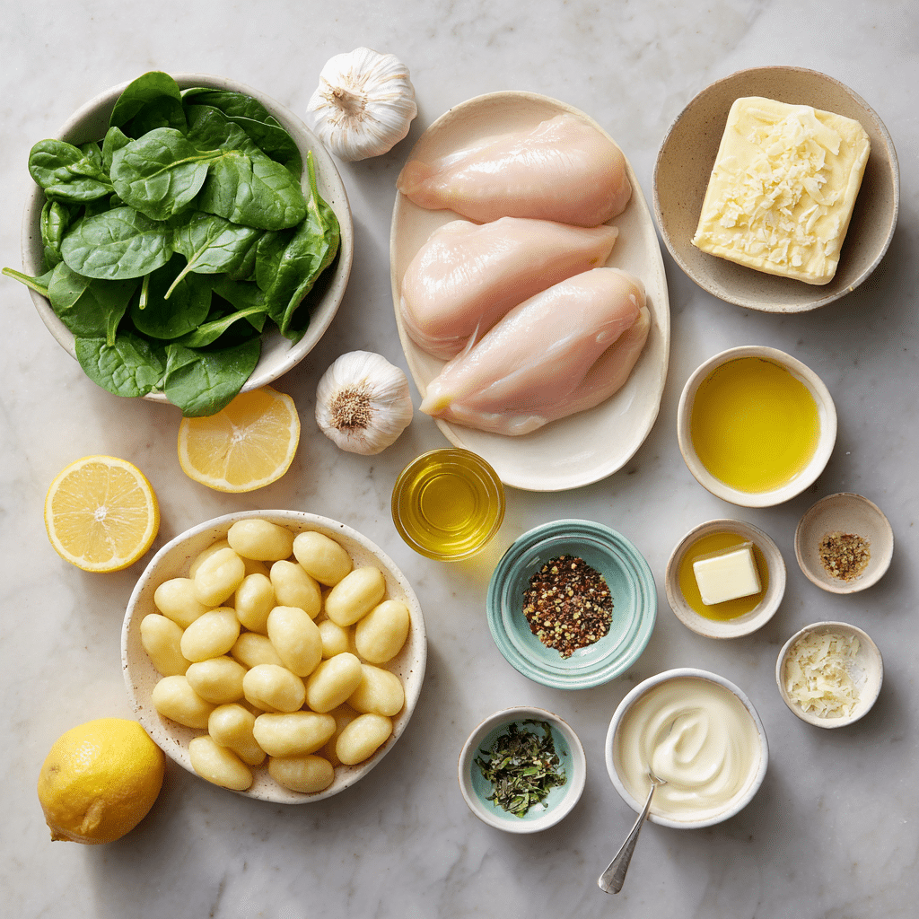 Dishfeast lemon chicken gnocchi ingredients