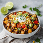 Dishfeast loaded potato taco bowl recipe featured