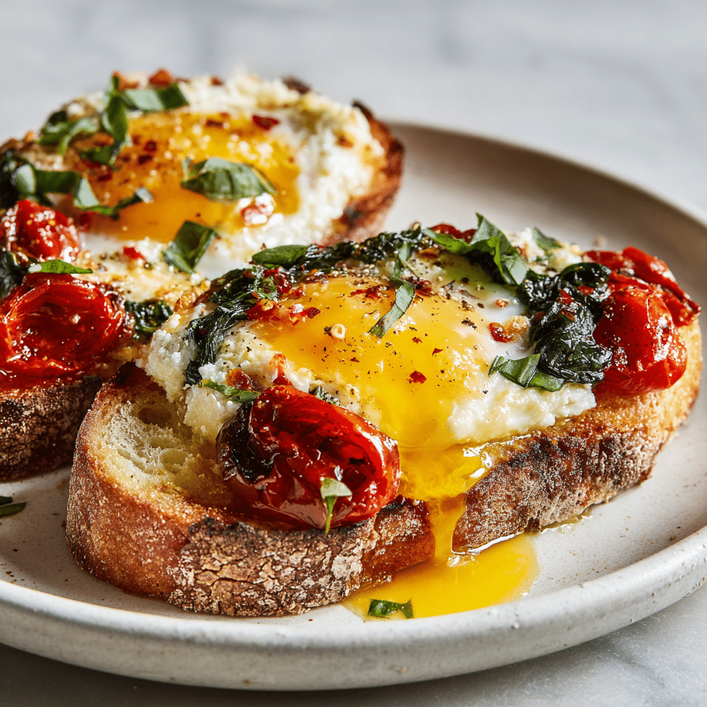 Mediterranean Baked Feta Eggs Recipe – Easy Mediterranean Breakfast 8 Dishfeast mediterranean baked feta eggs serving