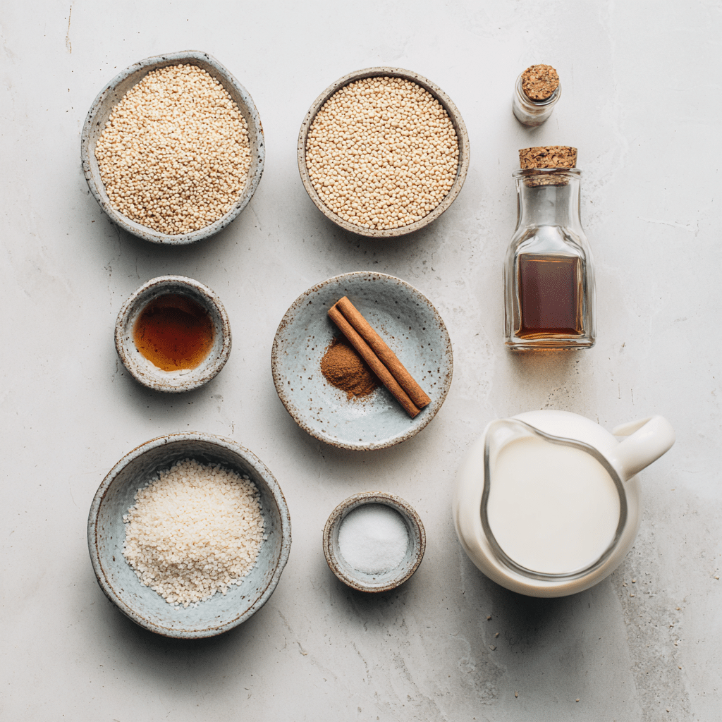 Dishfeast quinoa rice pudding ingredients