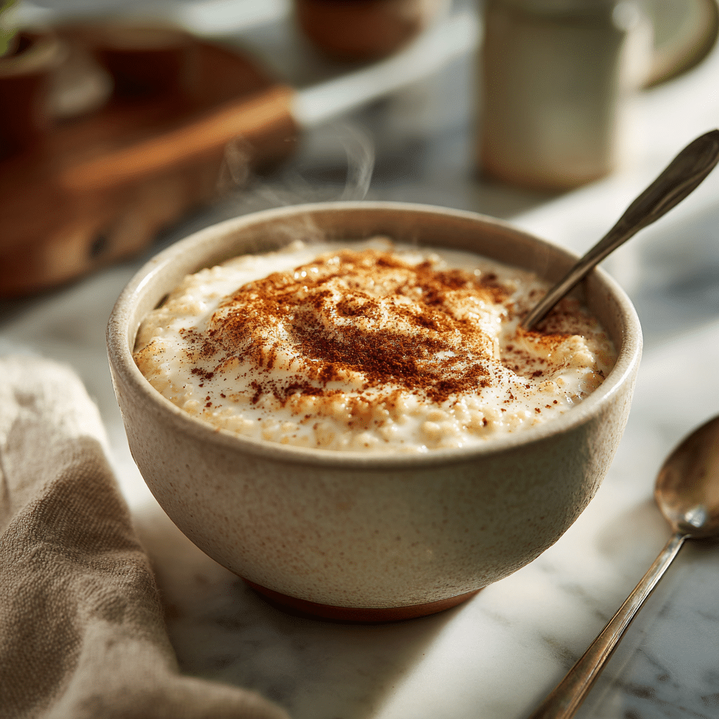 Dishfeast quinoa rice pudding serving