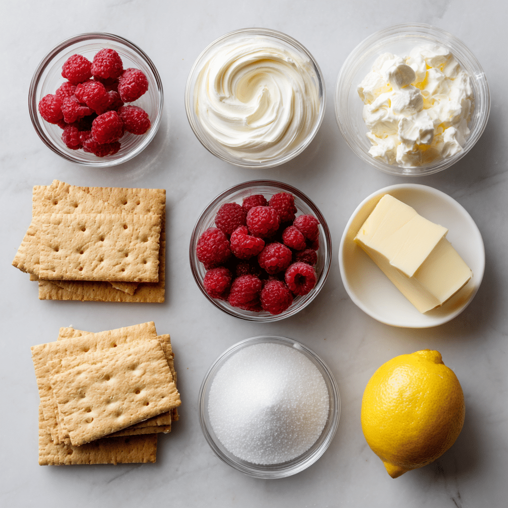 Dishfeast raspberry cheesecake bars ingredients