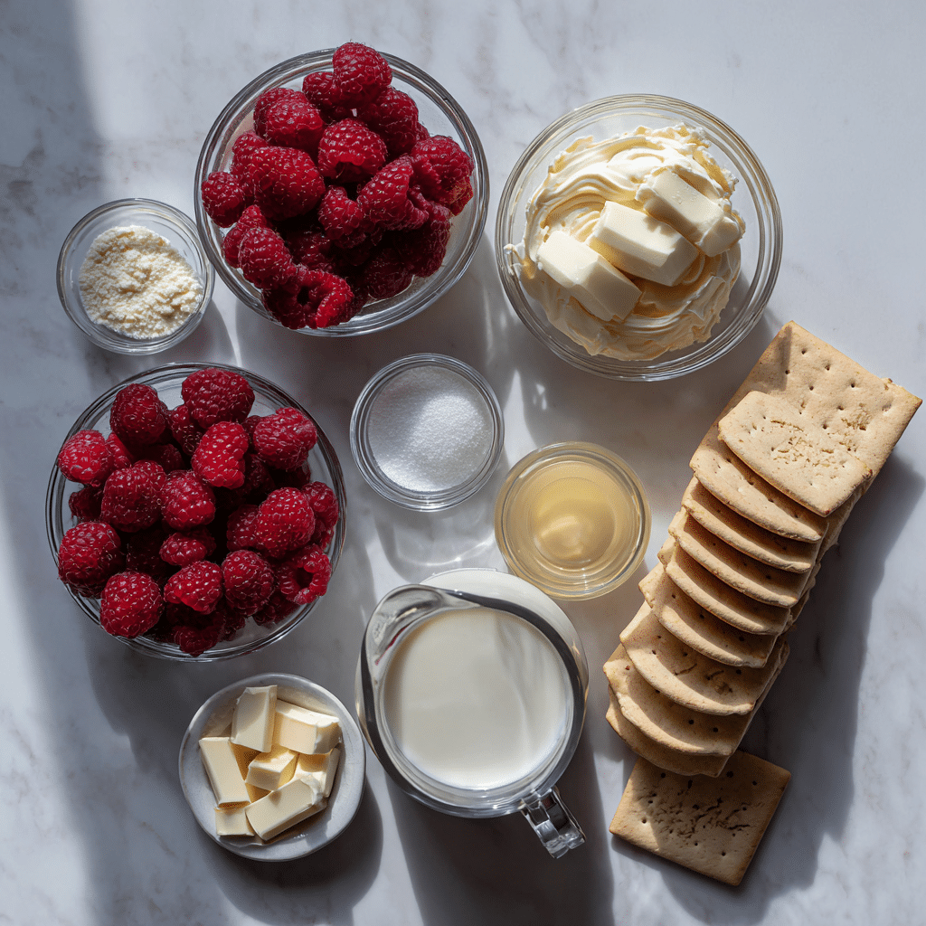 No Bake Raspberry Cheesecake Recipe – Easy Creamy Dessert 7 Dishfeast raspberry cheesecake ingredients